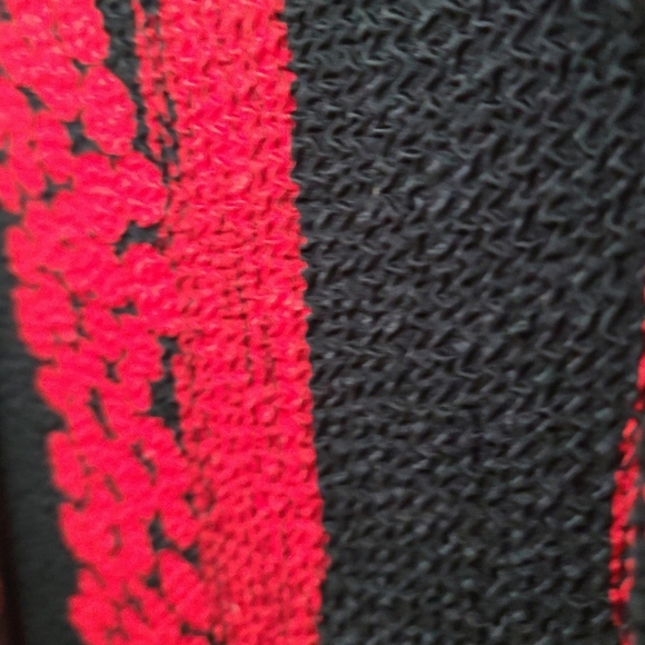 Bala Bala Red & Black Ruched Crinkle Textured Shirt & Jacket Set Size XL - Picture 9 of 11